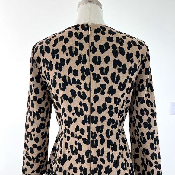 NWT KATE SPADE - Forest Feline Jacquard Animal Print Dress Size 4 - Picture 9 of 16